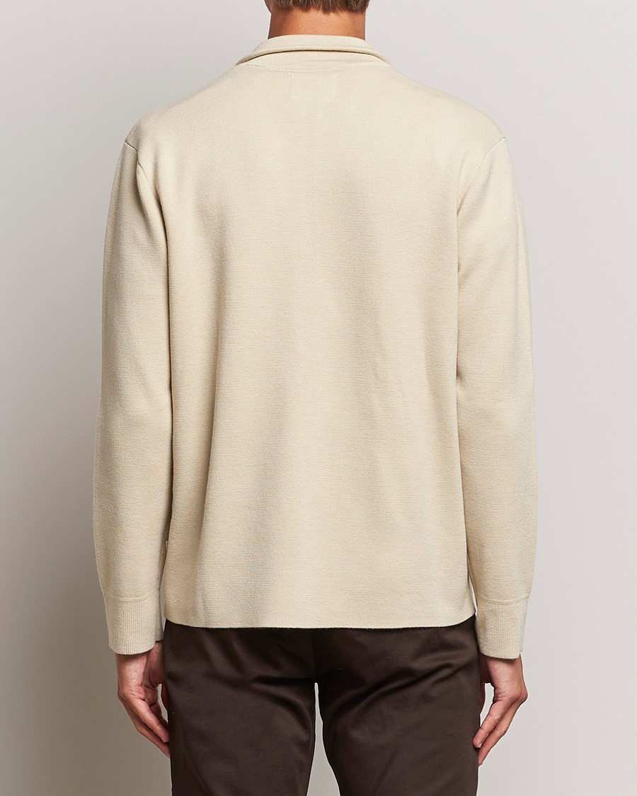 Men | Sweaters & Knitwear | NN07 | Harald Cotton/Modal Half Zip Ecru
