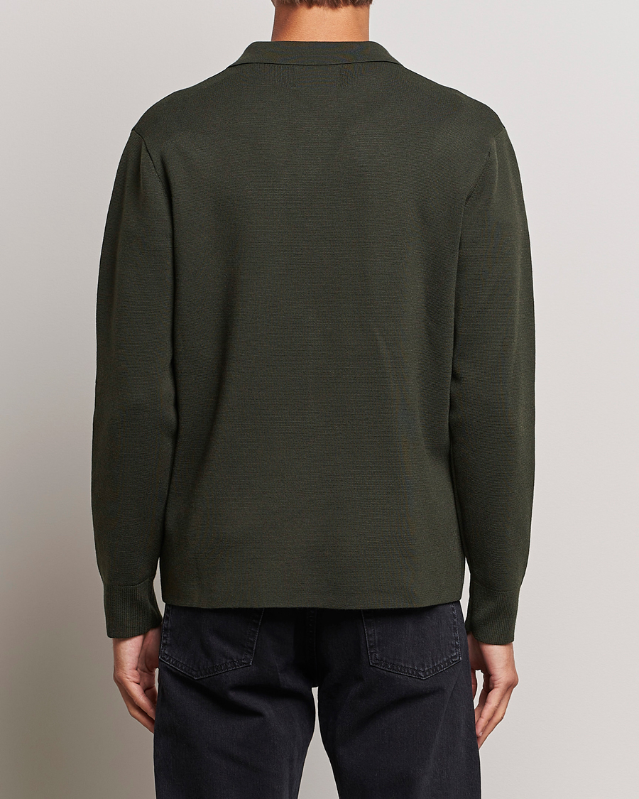 Men | Sweaters & Knitwear | NN07 | Harald Knitted Polo Dark Green