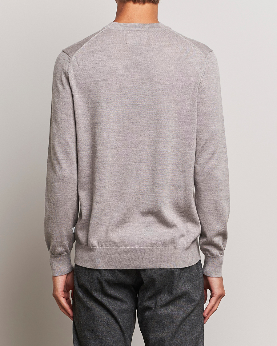 Men | Sweaters & Knitwear | NN07 | Ted Merino Crew Neck Pullover Stone Melange