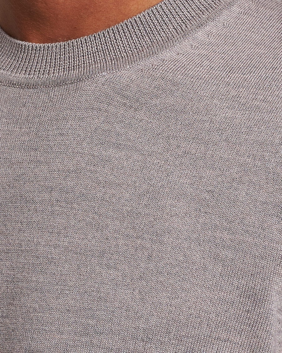 Men | Sweaters & Knitwear | NN07 | Ted Merino Crew Neck Pullover Stone Melange