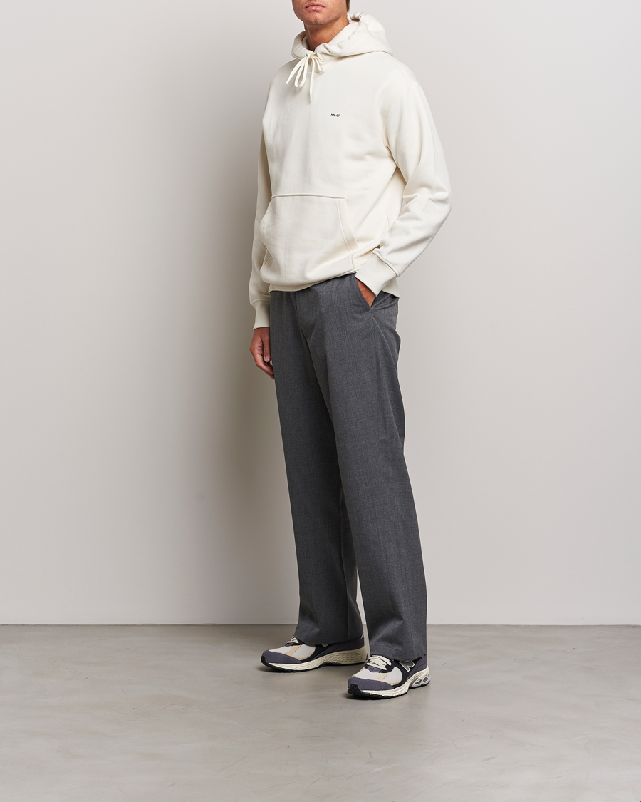 Men | Sweaters & Knitwear | NN07 | Briggs Logo Hoodie Off White