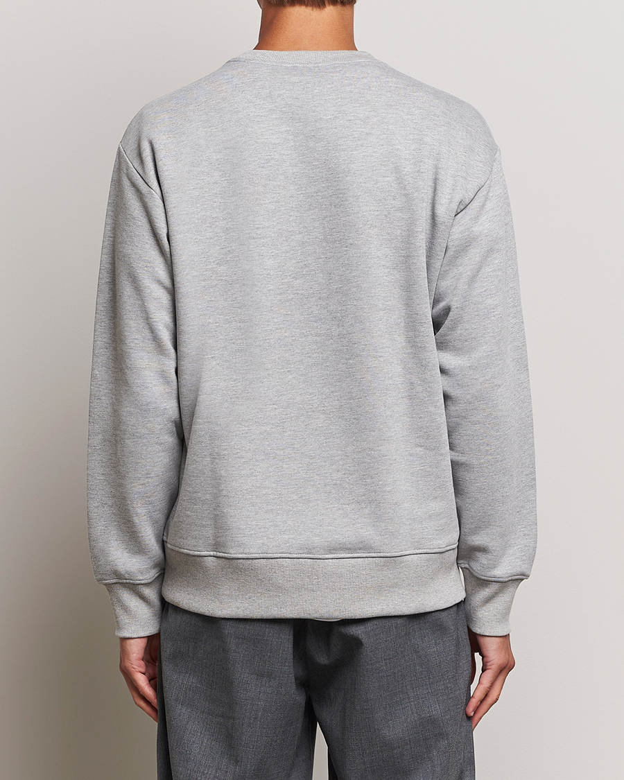 Men | Sweaters & Knitwear | NN07 | Briggs Logo Crew Neck Sweatshirt Light Grey Melange
