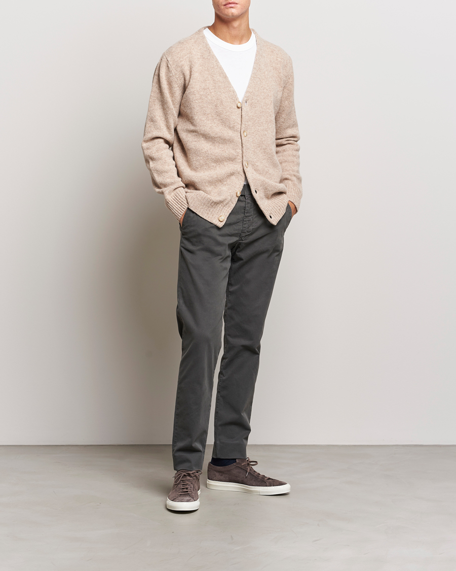 Men | Sweaters & Knitwear | NN07 | Nathan Brushed Cardigan Khaki Melange
