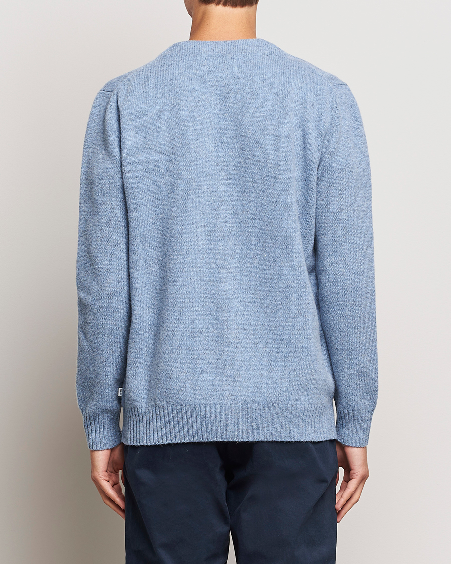 Men | Sweaters & Knitwear | NN07 | Nathan Brushed Cardigan Light Blue Melange