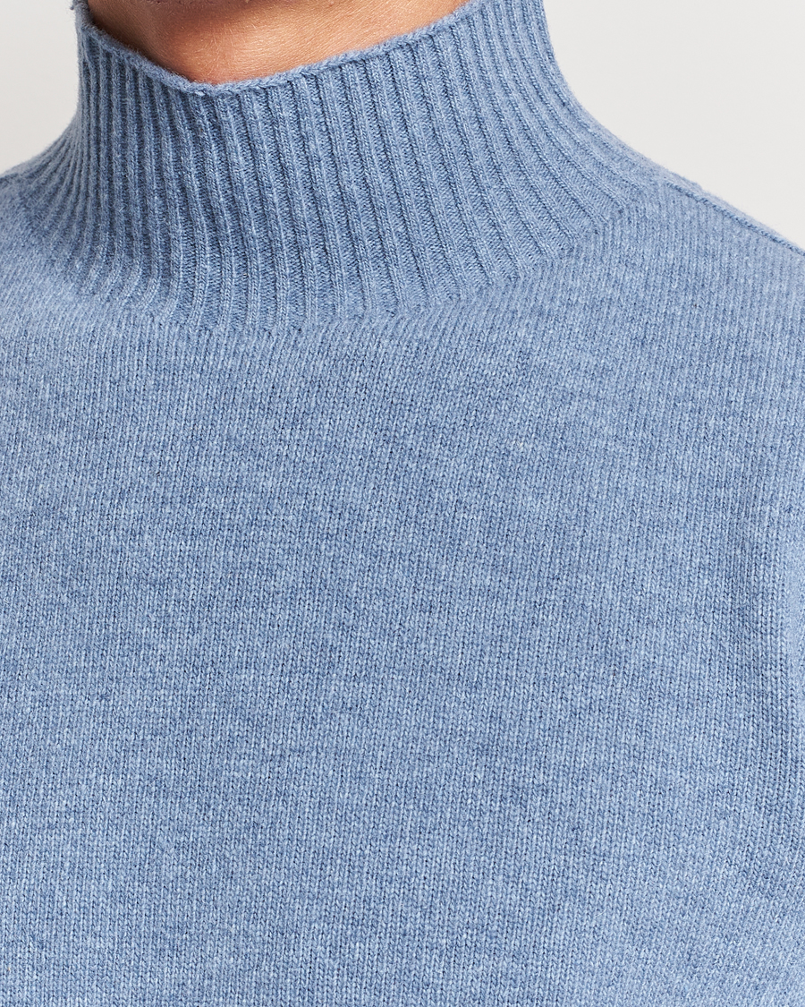 Men | Sweaters & Knitwear | NN07 | Clark Brushed Polo Dust Blue
