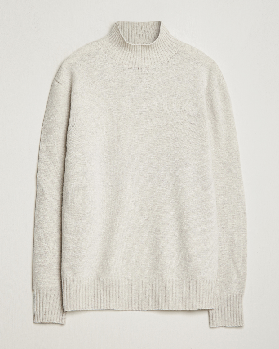 Men | Sweaters & Knitwear | NN07 | Clark Brushed Polo Light Grey Melange