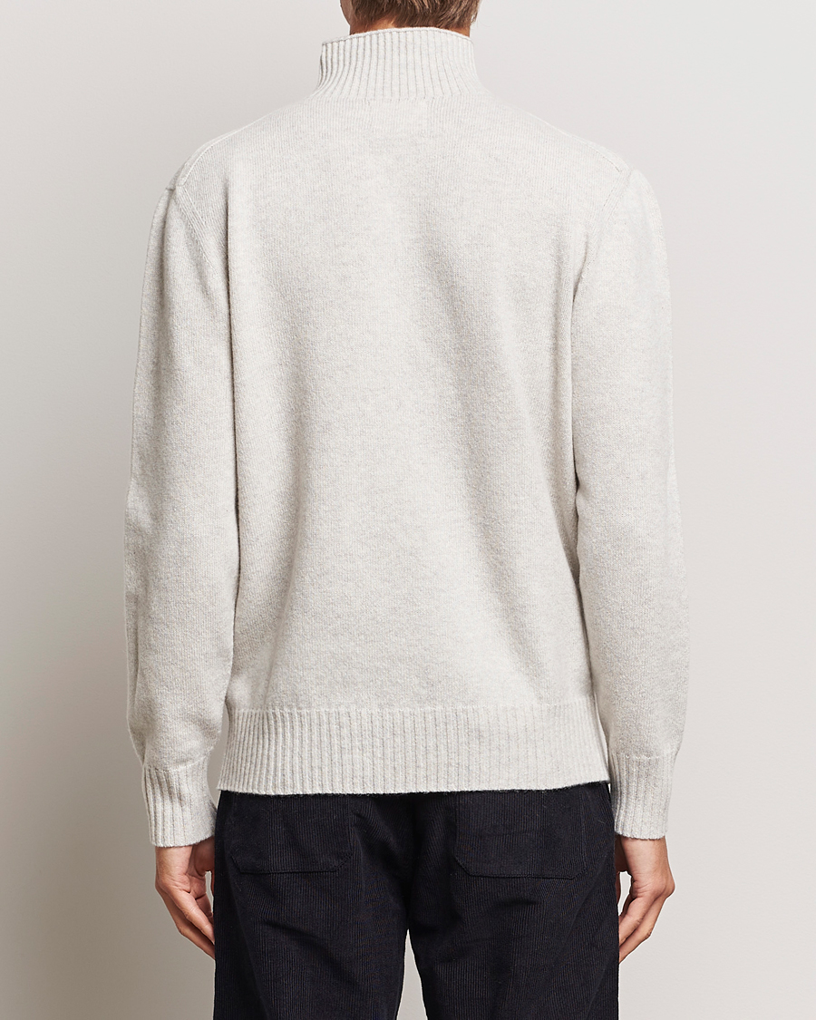 Men | Sweaters & Knitwear | NN07 | Clark Brushed Polo Light Grey Melange