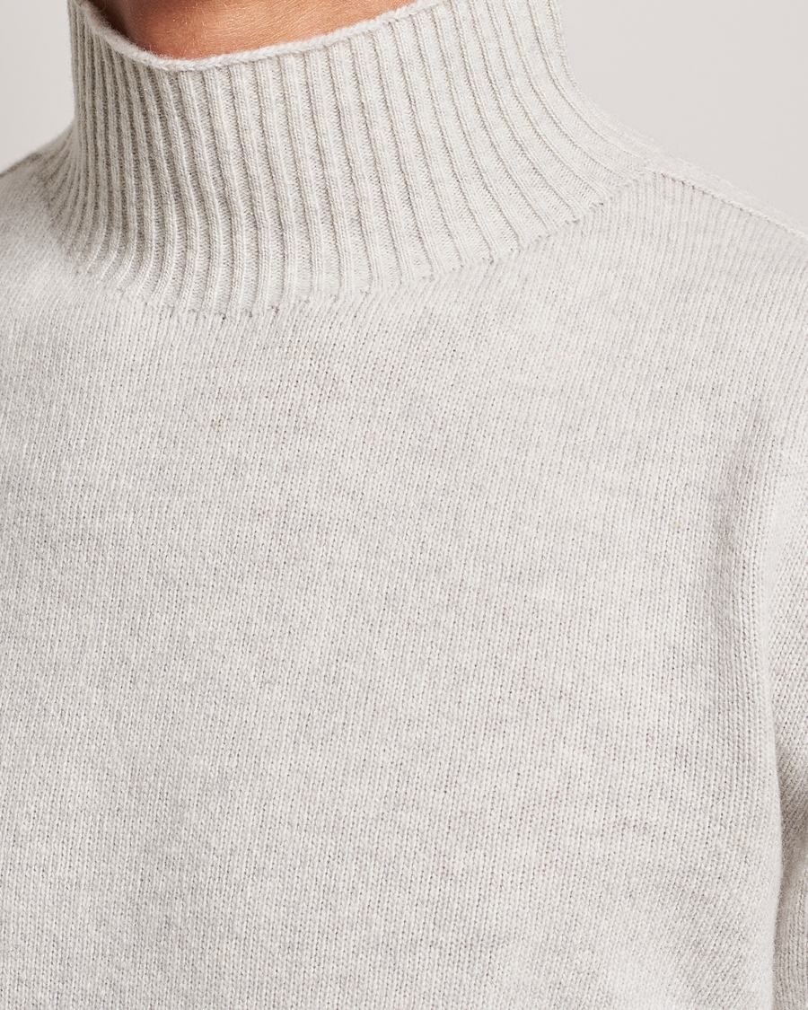 Men | Sweaters & Knitwear | NN07 | Clark Brushed Polo Light Grey Melange