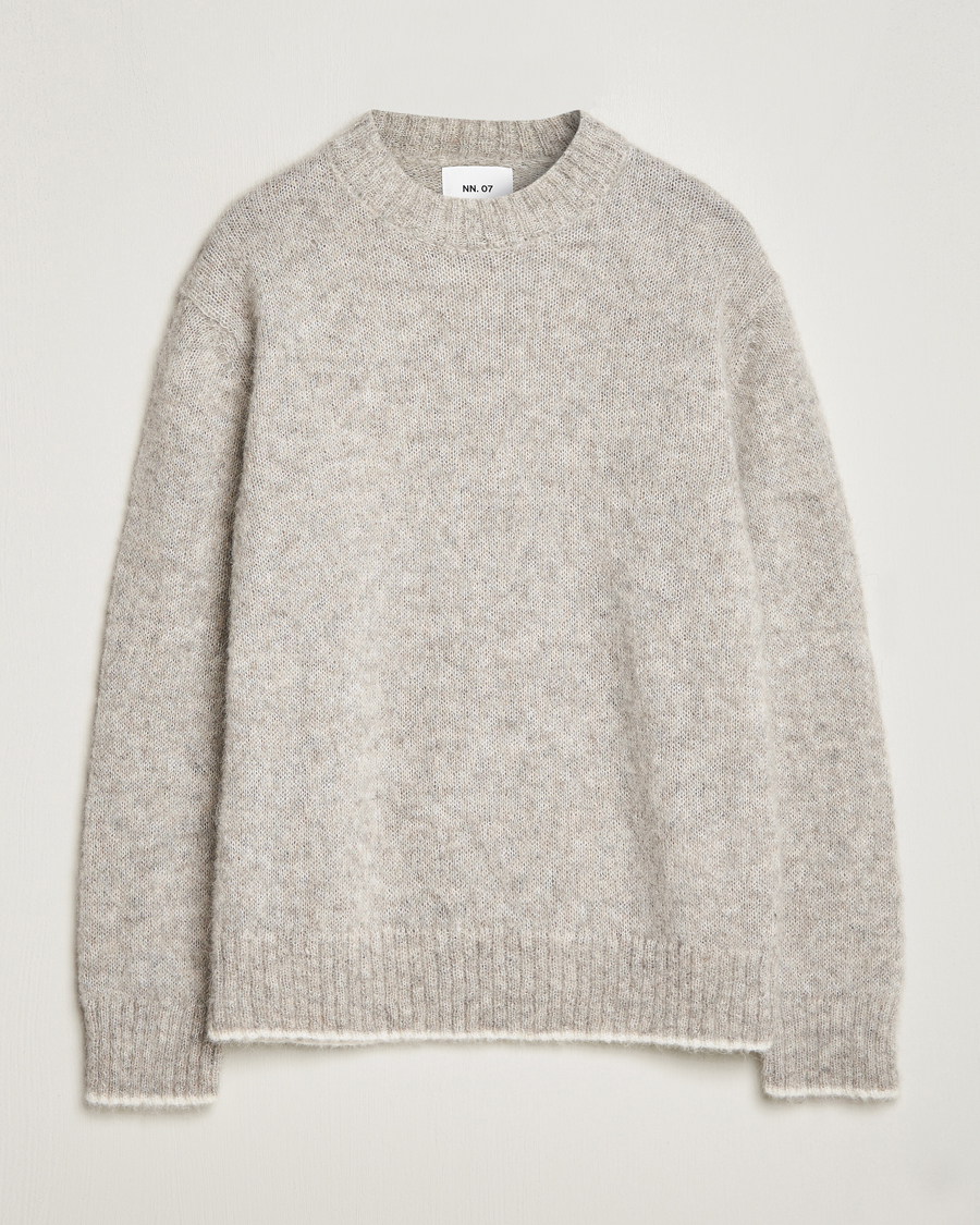 Men | Sweaters & Knitwear | NN07 | Jack Wool Crew Neck Sweater Light Grey Melange