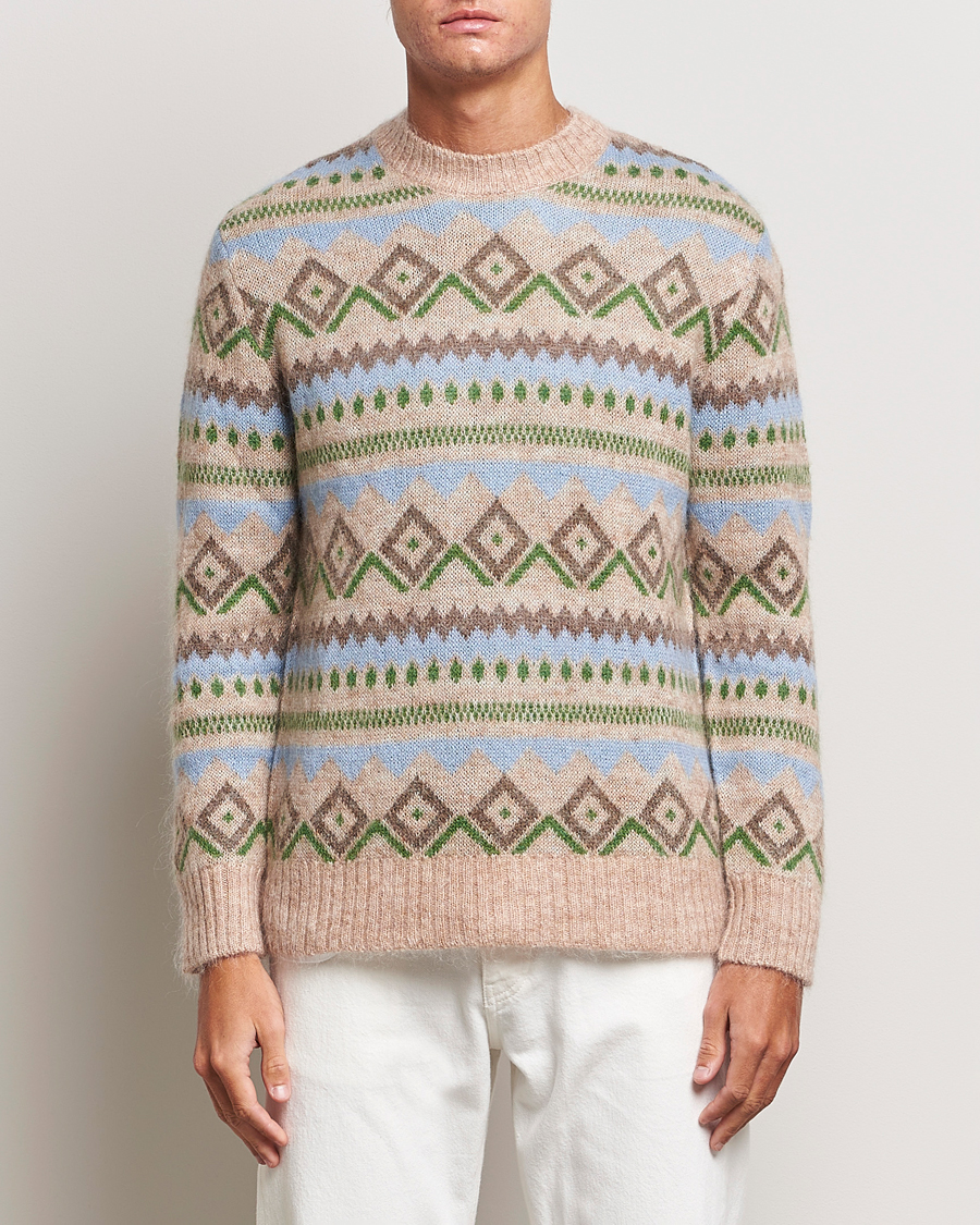 Men |  | NN07 | Morgan Wool Fairisle Sweater Nature Melange