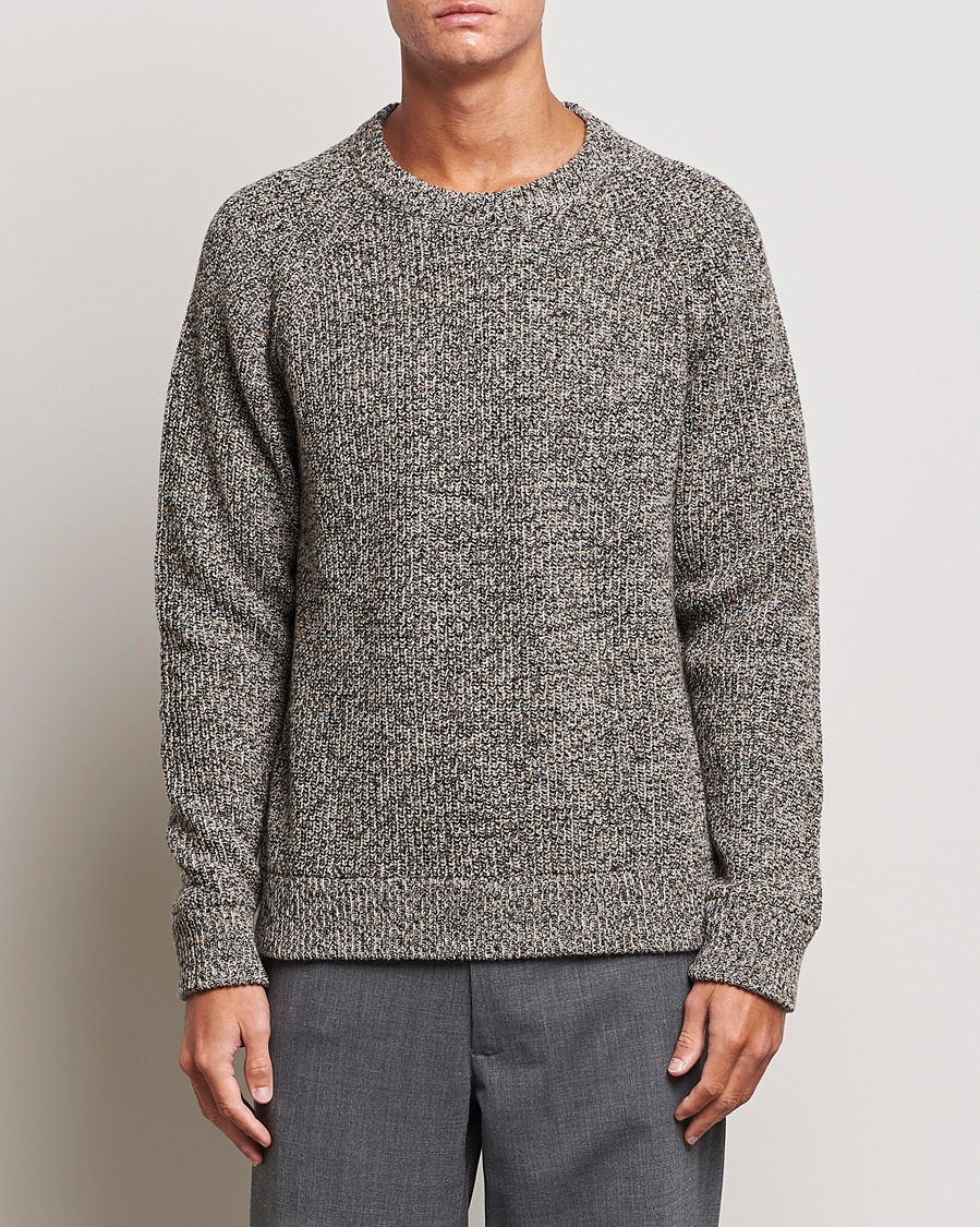 Men |  | NN07 | Jacobo Heavy Knitted Sweater Khaki Melange