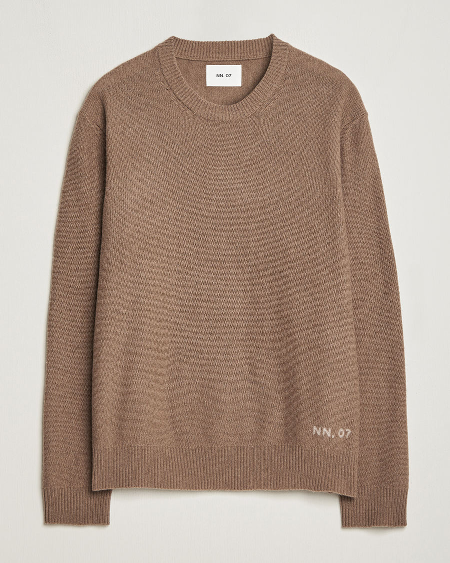Men | Sweaters & Knitwear | NN07 | Nigel Lambswool Crew Neck Pullover Shitake
