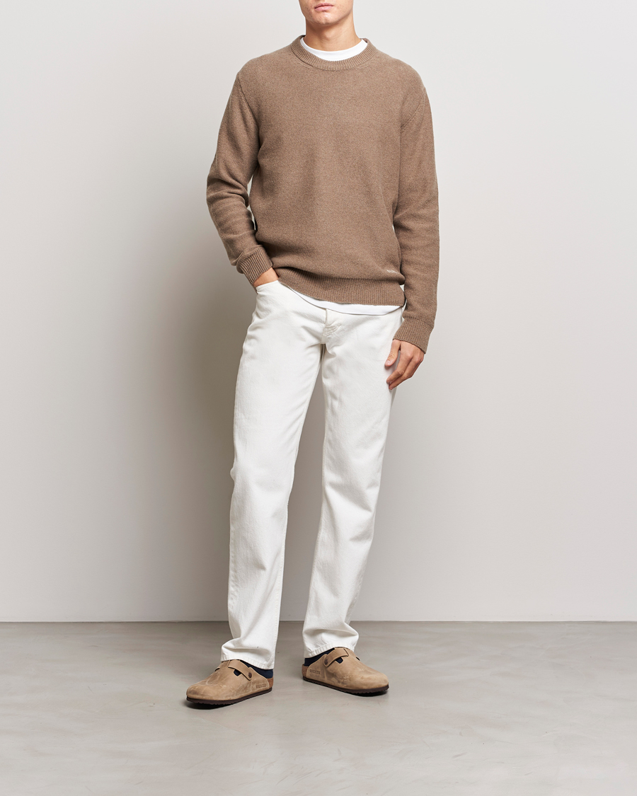 Men | Sweaters & Knitwear | NN07 | Nigel Lambswool Crew Neck Pullover Shitake