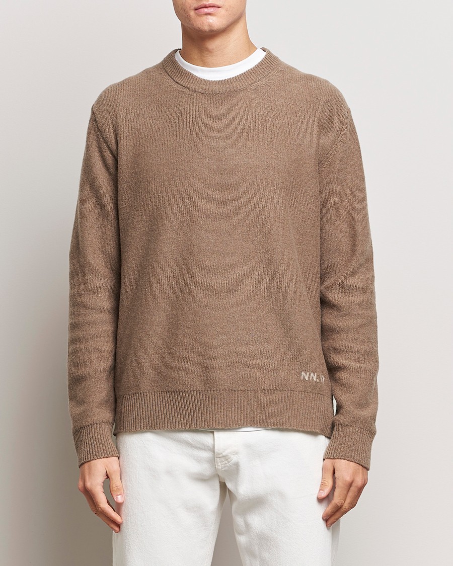 Men | Sweaters & Knitwear | NN07 | Nigel Lambswool Crew Neck Pullover Shitake