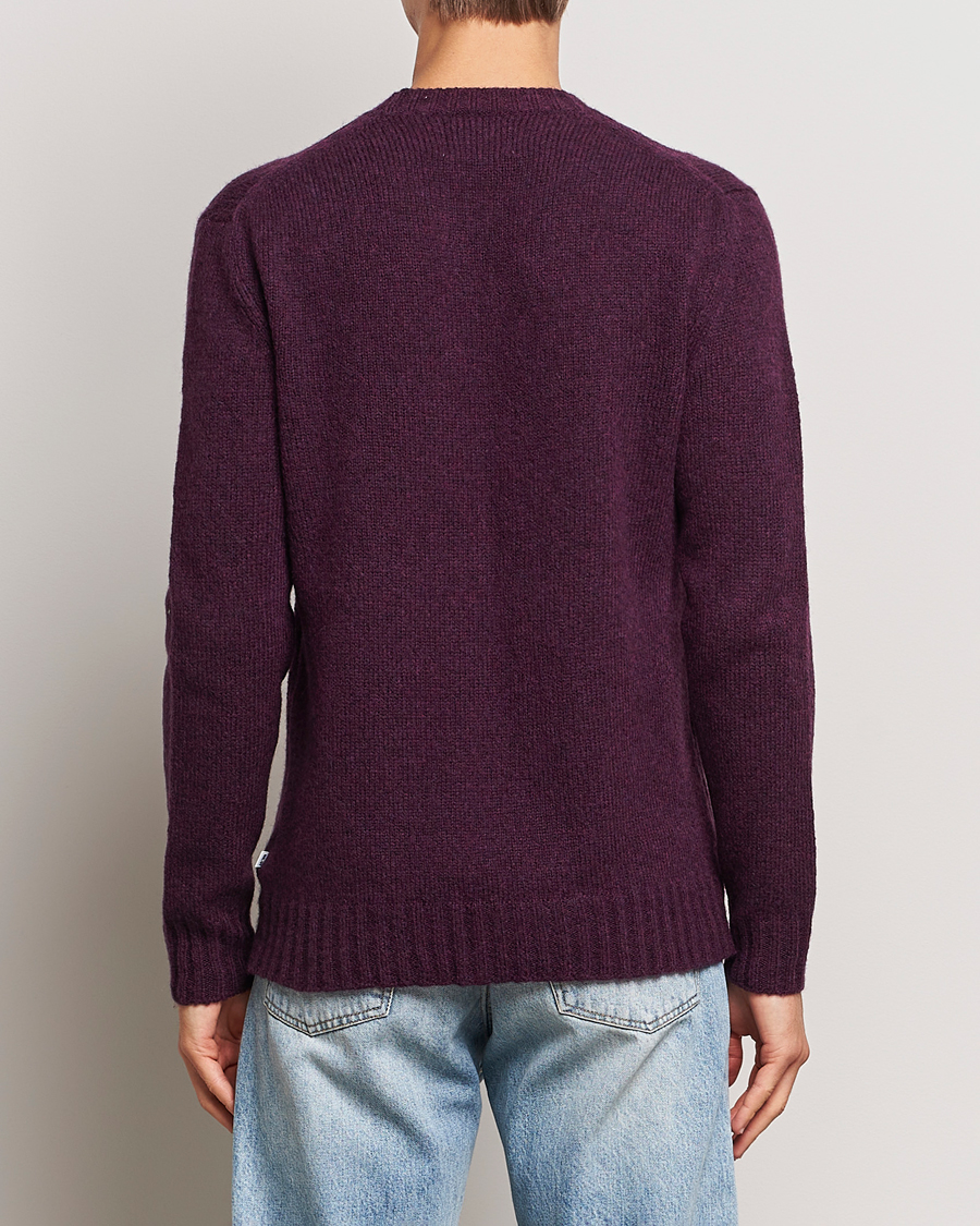 Men | Sweaters & Knitwear | NN07 | Lee Brushed Wool Crew Neck Plum