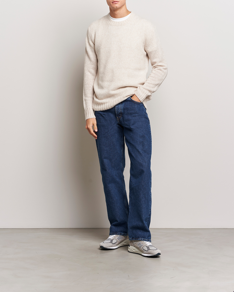 Men | Sweaters & Knitwear | NN07 | Lee Brushed Wool Crew Neck Oat