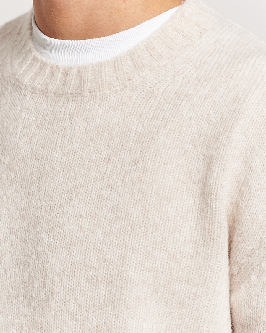 Men | Sweaters & Knitwear | NN07 | Lee Brushed Wool Crew Neck Oat