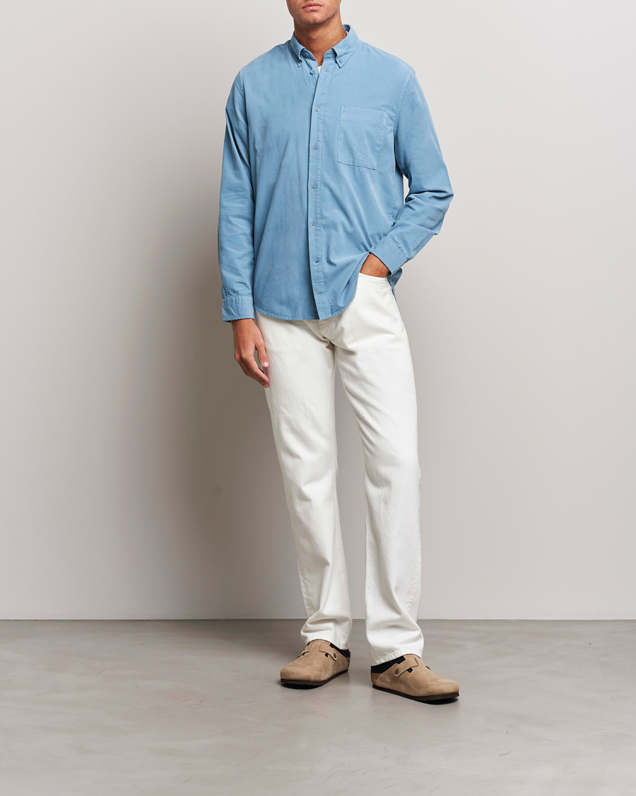 Men | Shirts | NN07 | Arne Baby Cord Shirt Dust Blue
