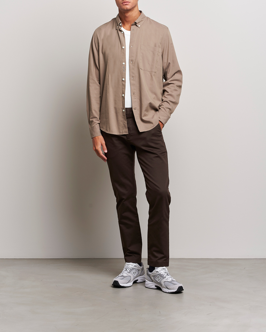 Men | Shirts | NN07 | Arne Tencel Shirt Shitake