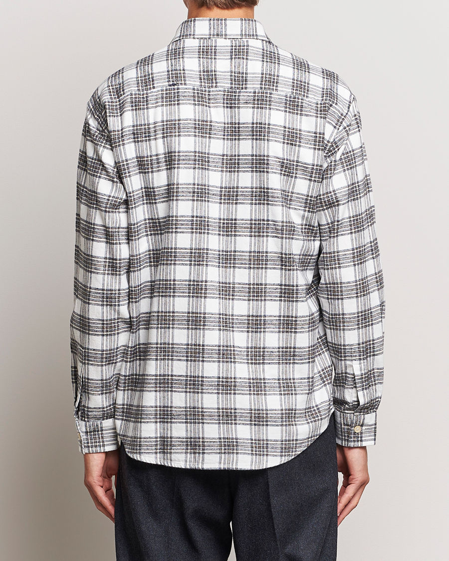 Men | Shirts | NN07 | Deon Brushed Flannel Checked Shirt Cream/Brown