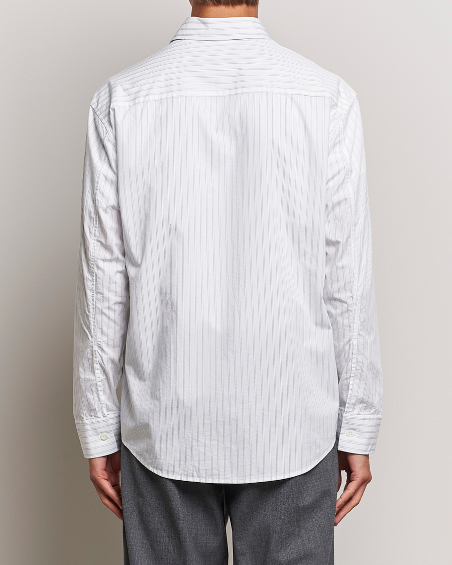 Men | Shirts | NN07 | Freddie Poplin Striped Shirt White/Black