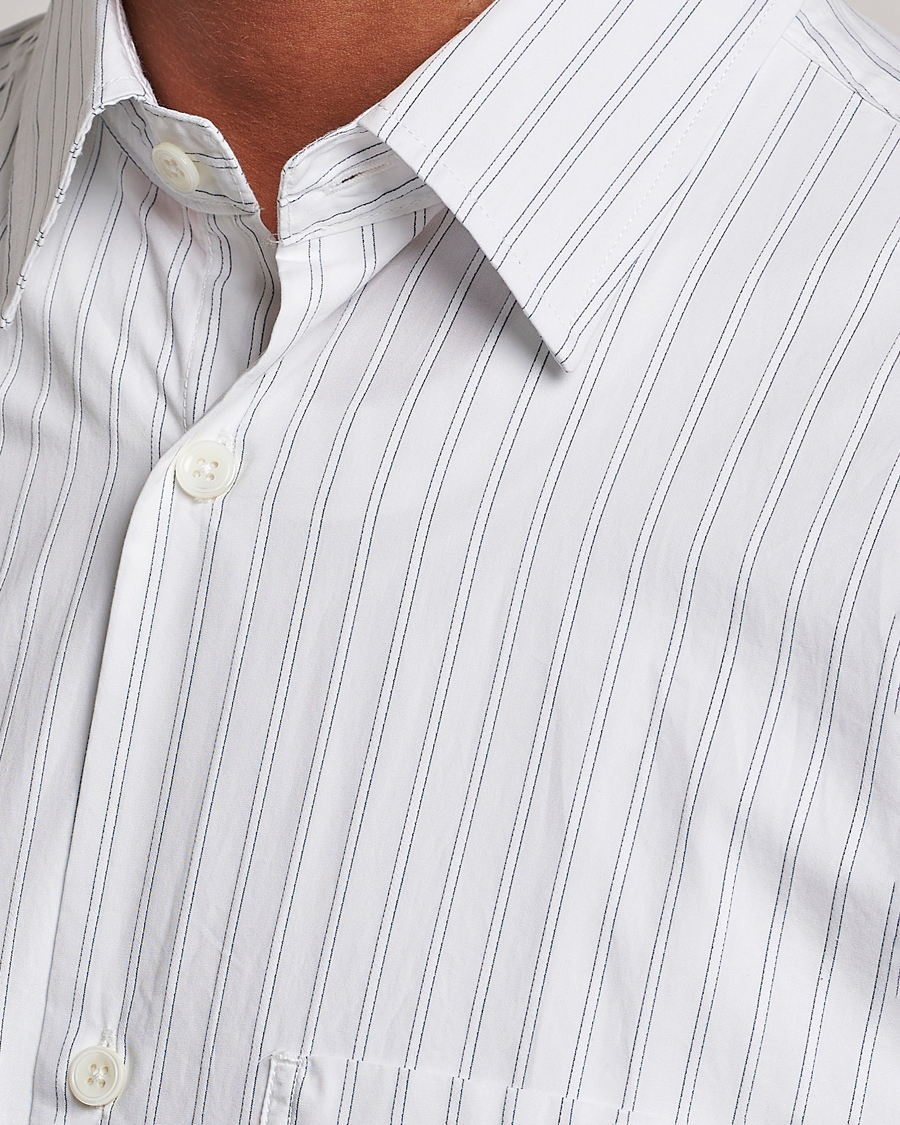 Men | Shirts | NN07 | Freddie Poplin Striped Shirt White/Black