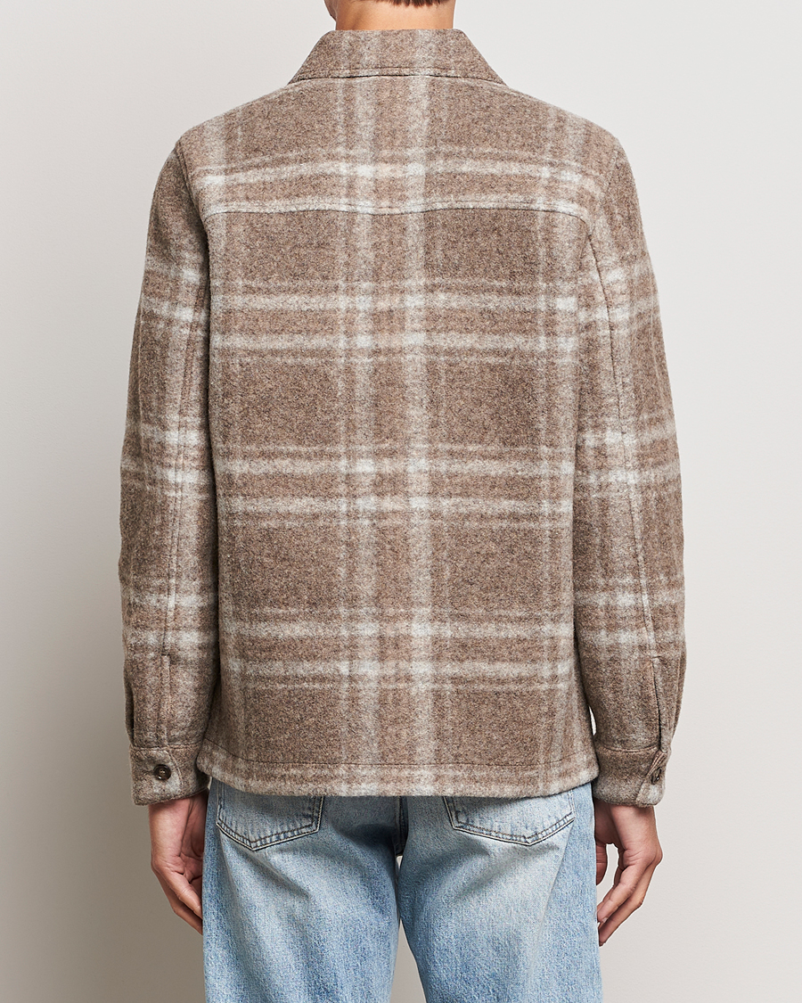 Men | Coats & Jackets | NN07 | Wilas Checked Shirt Jacket Brown