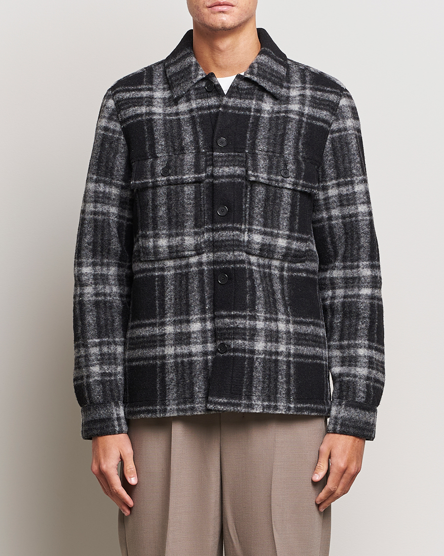 Men | Coats & Jackets | NN07 | Wilas Checked Shirt Jacket Black