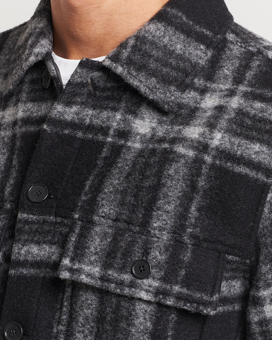Men | Coats & Jackets | NN07 | Wilas Checked Shirt Jacket Black