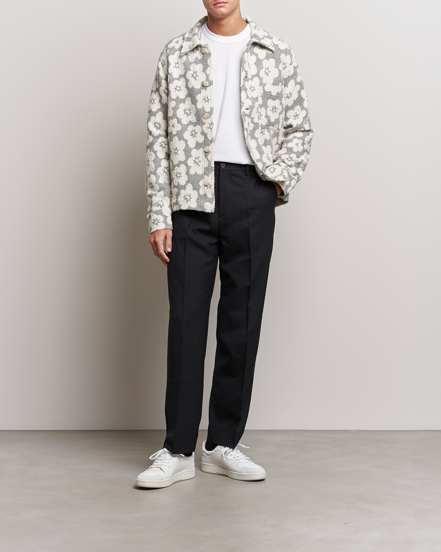 Men | Coats & Jackets | NN07 | Rahim Flower Shirt Jacket White/Black