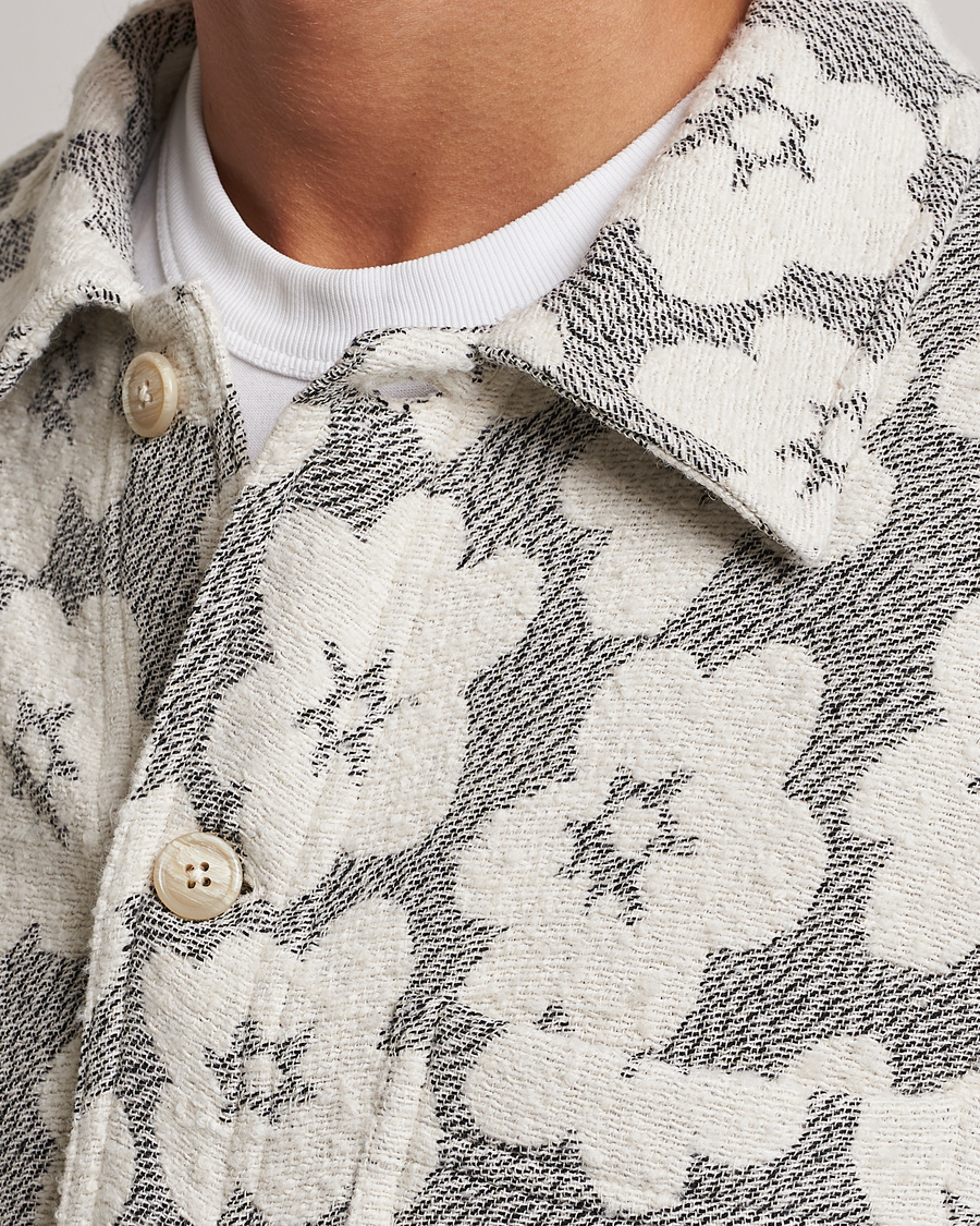 Men | Coats & Jackets | NN07 | Rahim Flower Shirt Jacket White/Black
