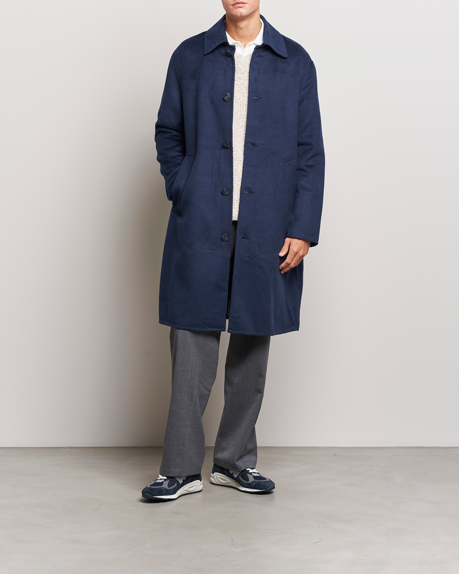 Men | Coats & Jackets | NN07 | Franco Wool Coat Navy Blue