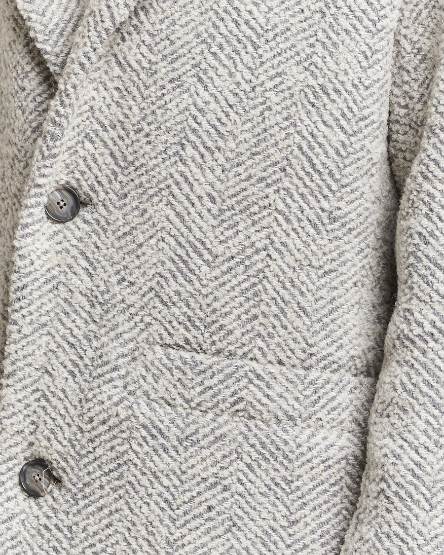 Men | Coats & Jackets | NN07 | Fulvio Herringbone Coat Ecru