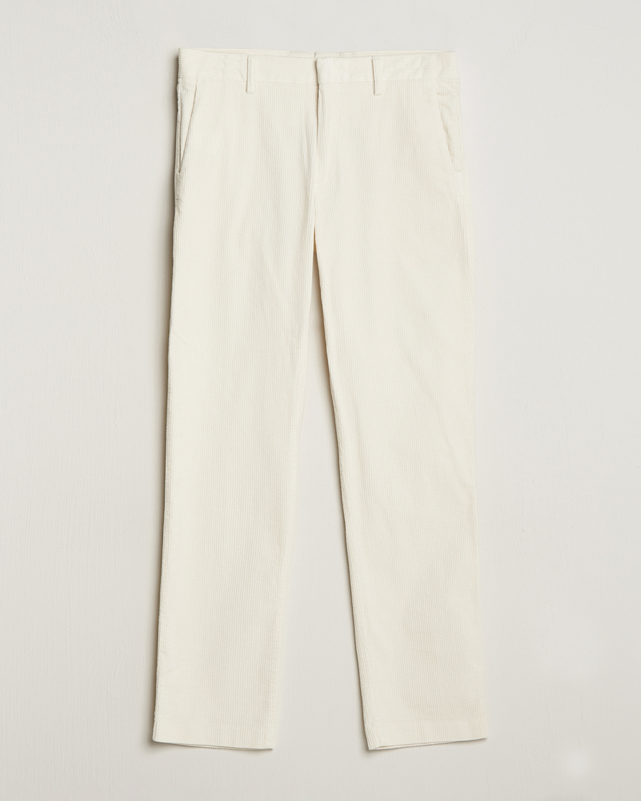 Men | Trousers | NN07 | Theo Regular Fit Corduroy Chinos Off White
