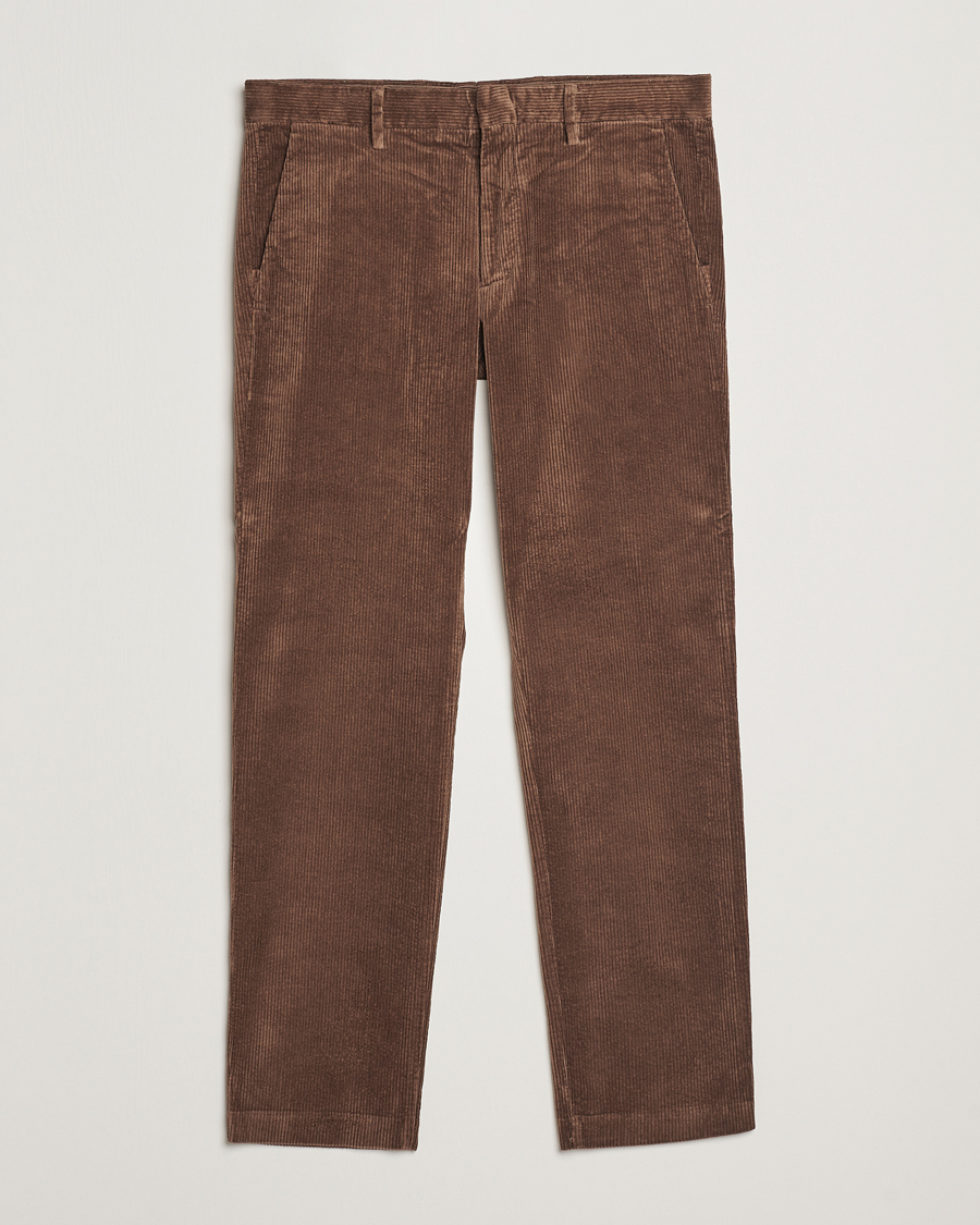 Men | Trousers | NN07 | Theo Regular Fit Corduroy Chinos Shitake