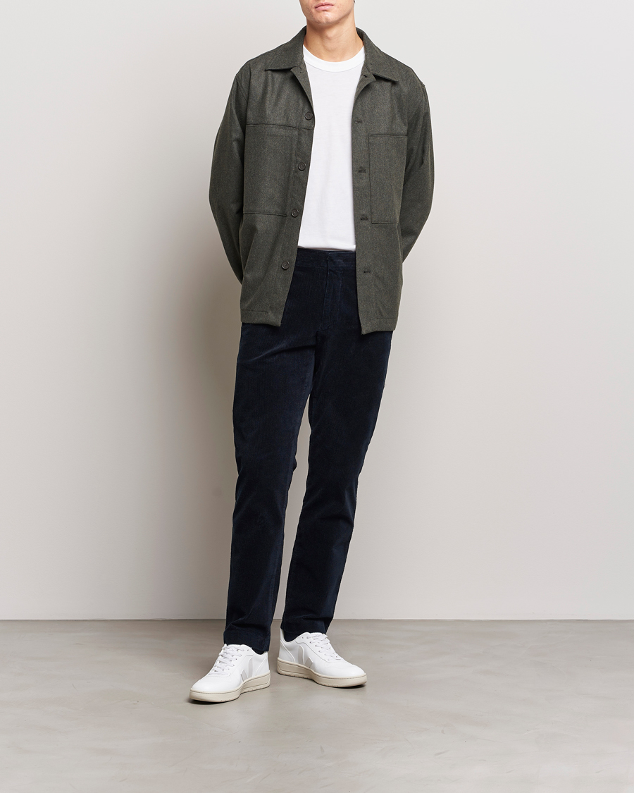 Men | Trousers | NN07 | Theo Regular Fit Corduroy Chinos Navy Blue