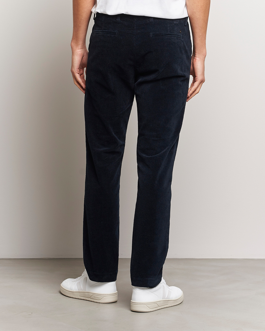 Men | Trousers | NN07 | Theo Regular Fit Corduroy Chinos Navy Blue