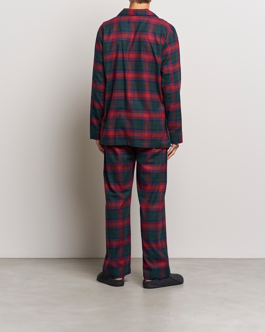Men |  | Derek Rose | Cotton Flannel Checked Pyjama Set Multi