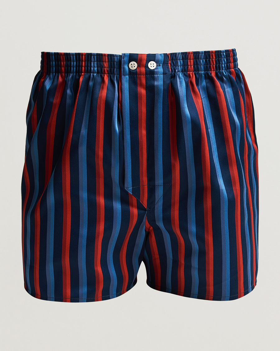 Men | Underwear & Socks | Derek Rose | Classic Fit Striped Cotton Boxer Shorts Multi