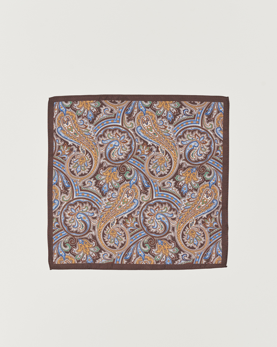 Men | Amanda Christensen Box Set Silk 8 cm Paisley Tie And Pocket Square Brown | Amanda Christensen | Box Set Silk 8 cm Paisley Tie And Pocket Square Brown