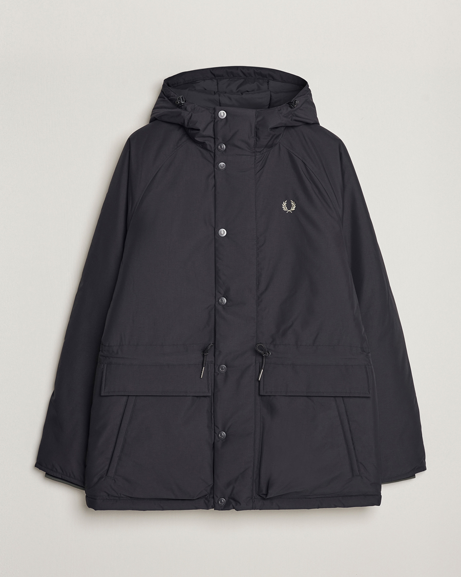 Men | Winter jackets | Fred Perry | Padded Zip Through Parka Black
