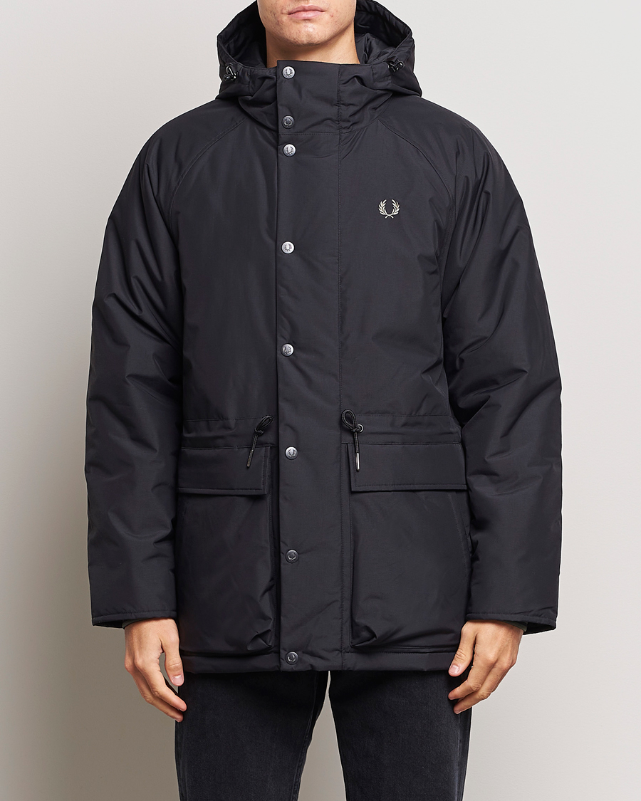Men | Sale: 60% Off | Fred Perry | Padded Zip Through Parka Black