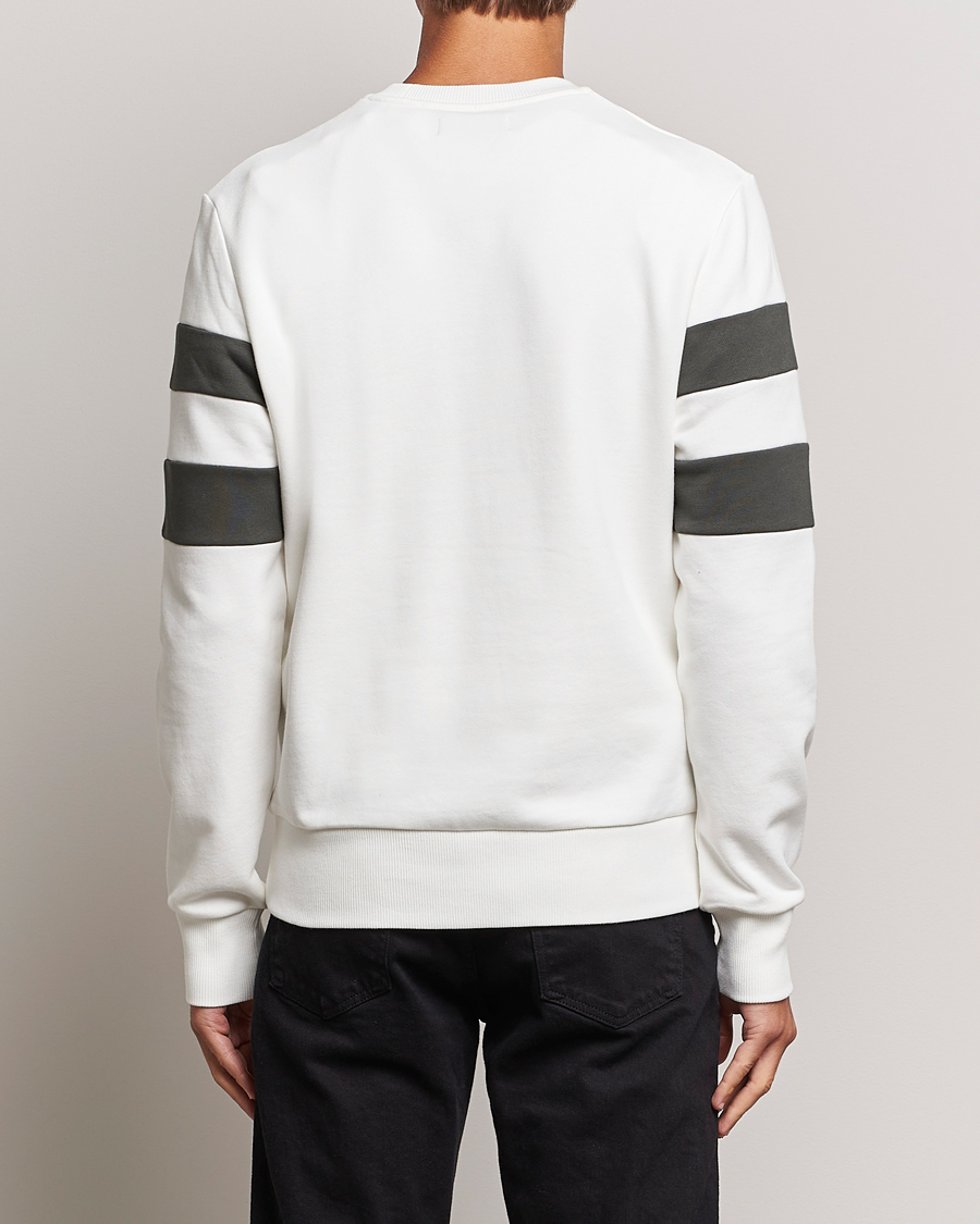Men | Sweaters & Knitwear | Fred Perry | Tipped Sleeve Sweatshirt Snow Whiite