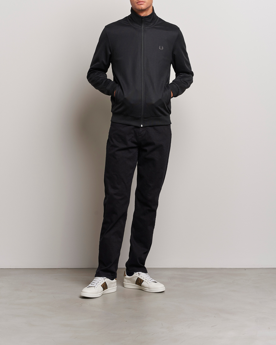 Men | Sweaters & Knitwear | Fred Perry | Track Jacket Black