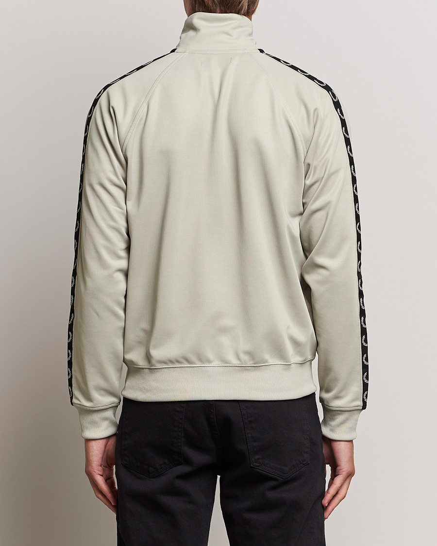 Men | Sweaters & Knitwear | Fred Perry | Taped Track Jacket Light Oyster
