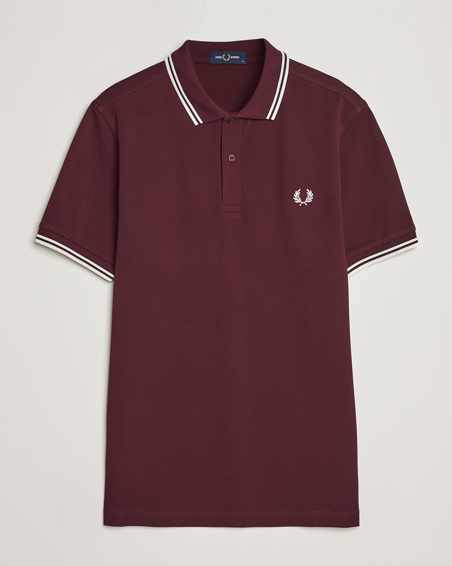 Men |  | Fred Perry | Twin Tipped Polo Shirt Oxblood
