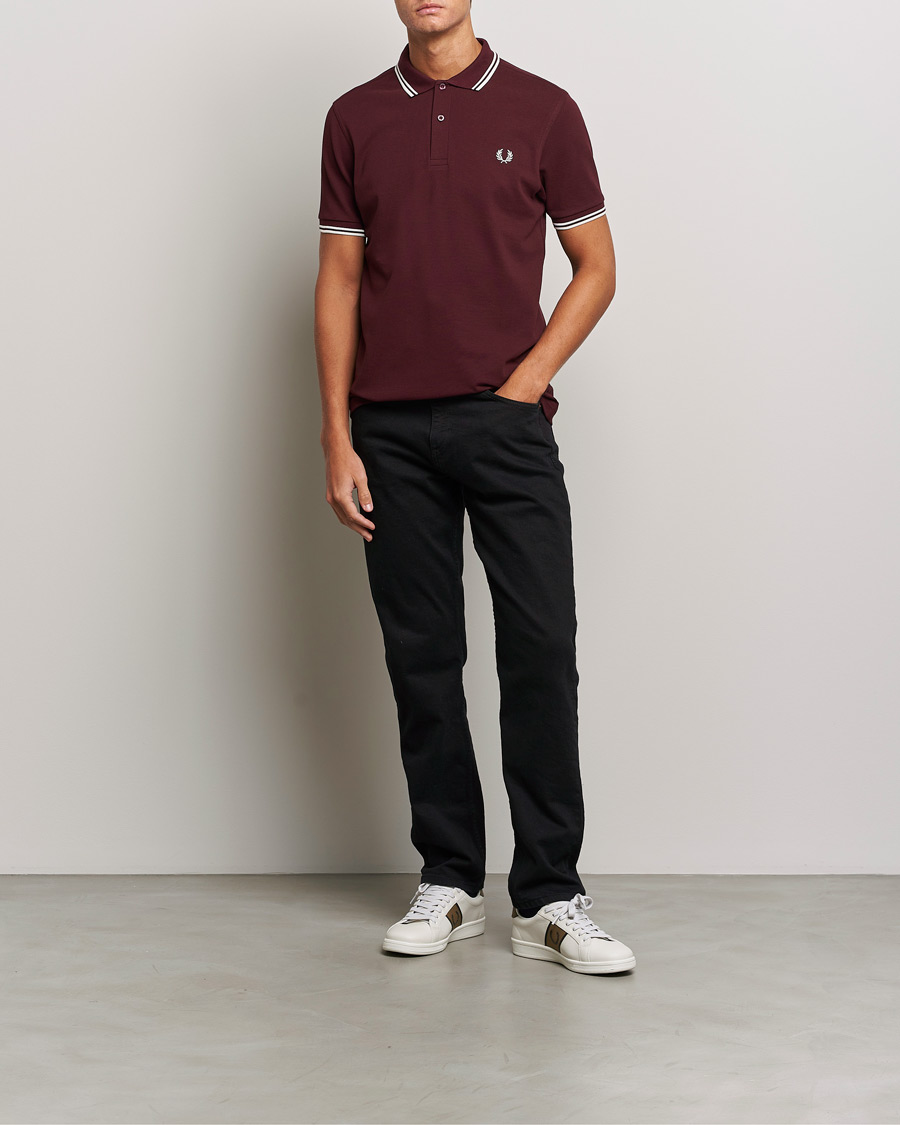 Men | Polo Shirts | Fred Perry | Twin Tipped Polo Shirt Oxblood