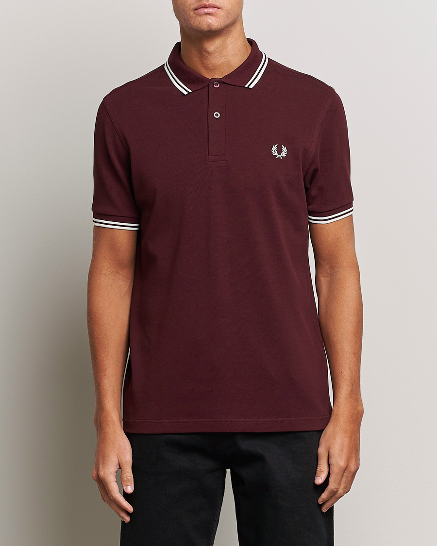 Men | Polo Shirts | Fred Perry | Twin Tipped Polo Shirt Oxblood
