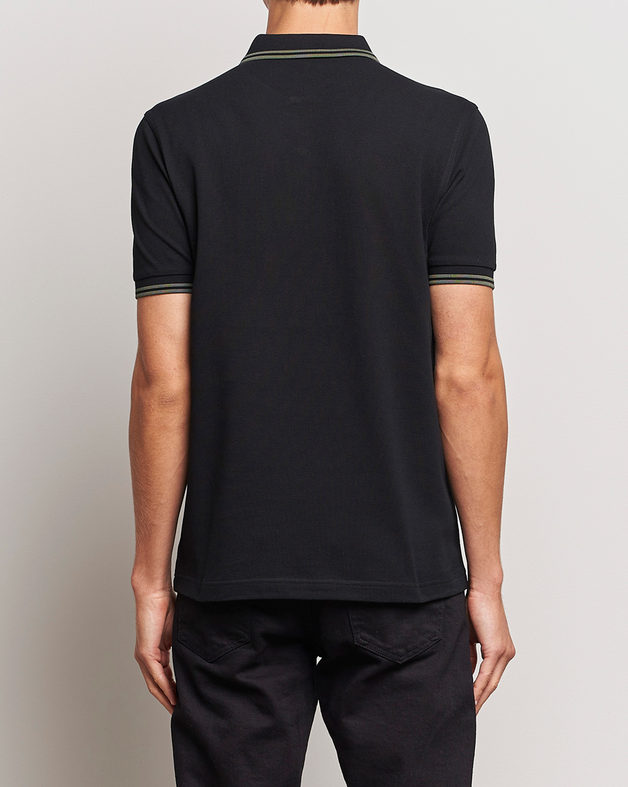 Men | Polo Shirts | Fred Perry | Twin Tipped Polo Shirt Black