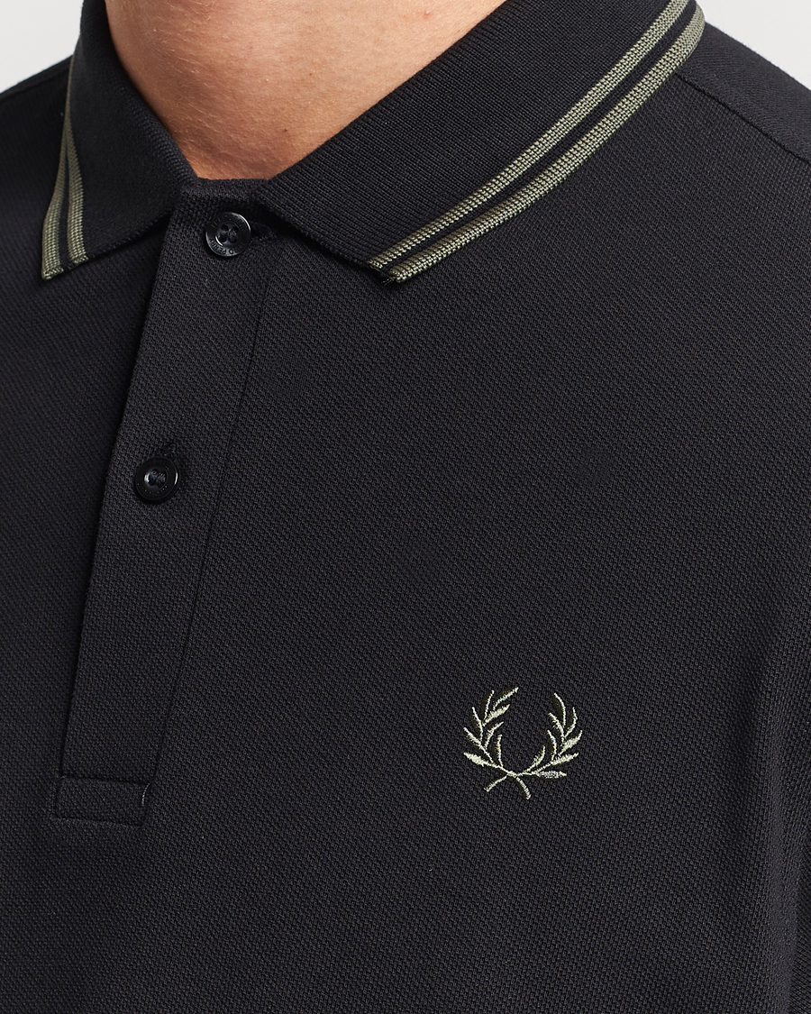 Men | Polo Shirts | Fred Perry | Twin Tipped Polo Shirt Black